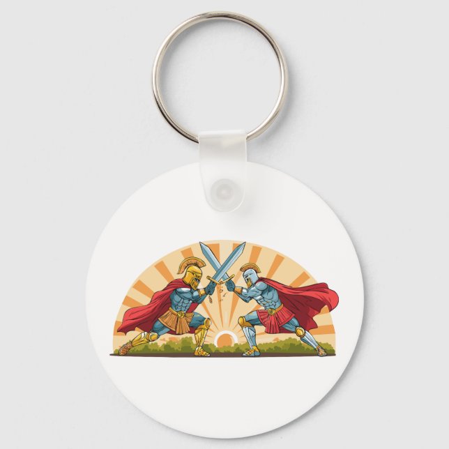 Hector and Achilles Key Ring (Front)