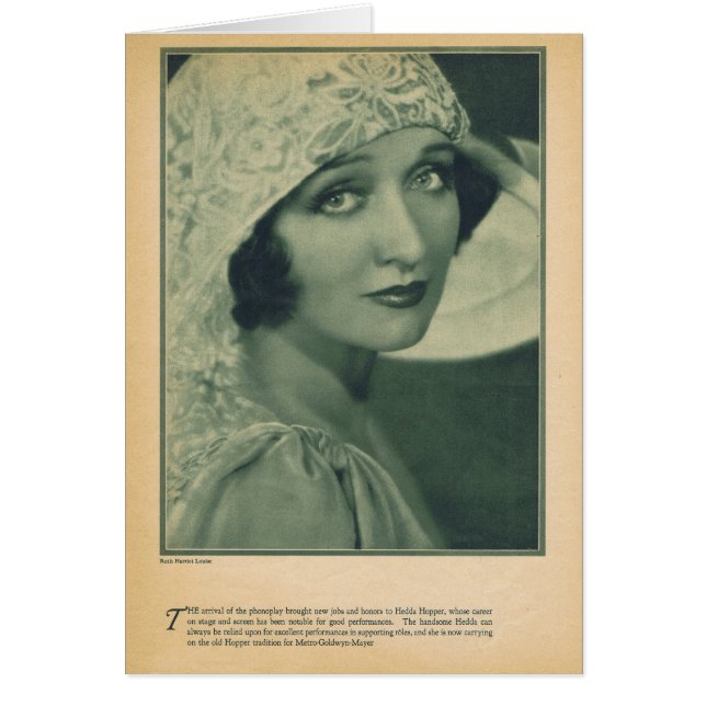 Hedda Hopper vintage portrait actress (Front)