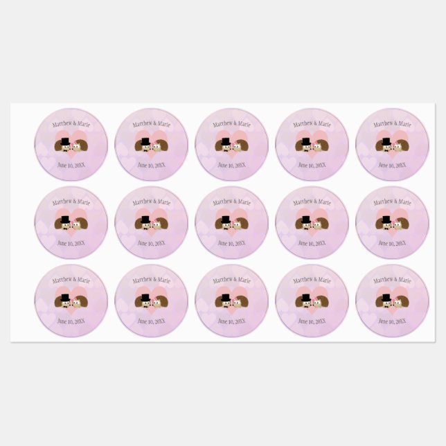 Hedegehogs in love hedgehog wedding (Sheet)