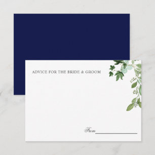 Hedera Ivy Leaves Sage Wedding Advice or recipe Invitation
