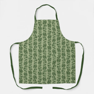 Hedera Ivy Vines - botanical green D_L pattern. Apron