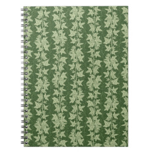 Hedera Ivy Vines - botanical green L_D pattern. Notebook