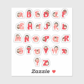 Hedge Hugs Alphabet Stickers | Cute Hedgehog Lette