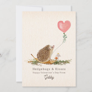 Hedge Hugs & Kisses Hedgehog Mushroom Valentine