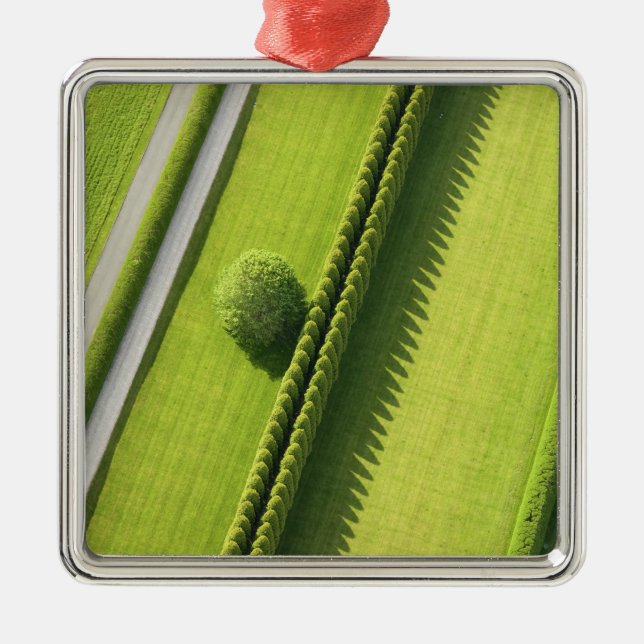 Hedge in The Hamptons Metal Ornament (Front)