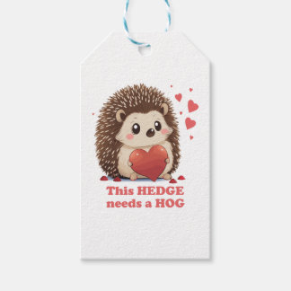 Hedge Needs Hog Cute Hedgehog Valentines Day Cotta Gift Tags