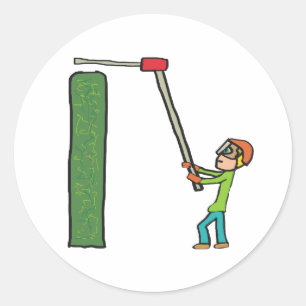 Hedge Trimming Classic Round Sticker