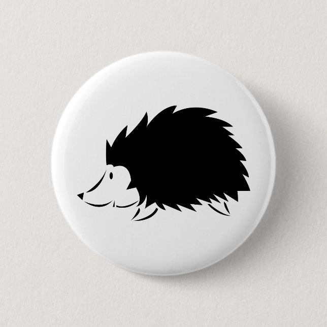 Hedgehog 6 Cm Round Badge (Front)