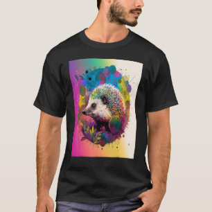 Hedgehog Abstract Art T-Shirt