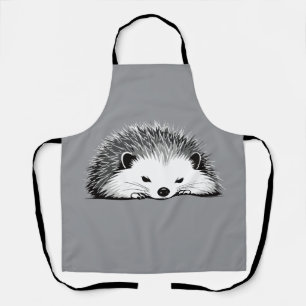 Hedgehog Adorable Cute Animal Sleeping Relaxing Apron
