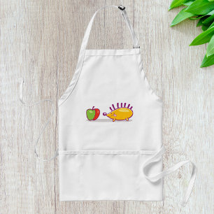 Hedgehog And An Apple Standard Apron