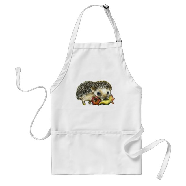 Hedgehog-and-apple-apron Standard Apron (Front)