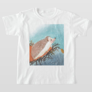 Hedgehog and first snowflakes T-Shirt