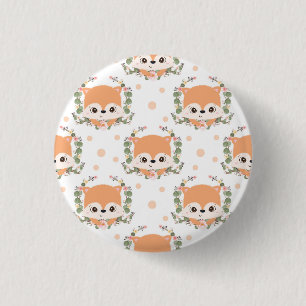 Hedgehog And Flower Tattoo 3 Cm Round Badge