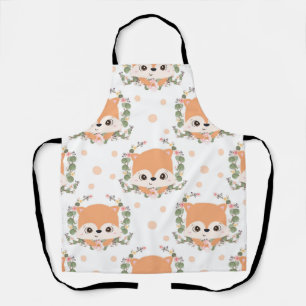 Hedgehog And Flower Tattoo Apron