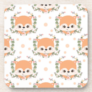 Hedgehog And Flower Tattoo Coaster