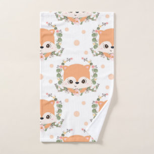 Hedgehog And Flower Tattoo Hand Towel