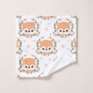 Hedgehog And Flower Tattoo Wash Cloth