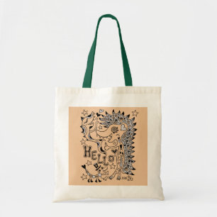 Hedgehog and Sakana A1 Tote Bag
