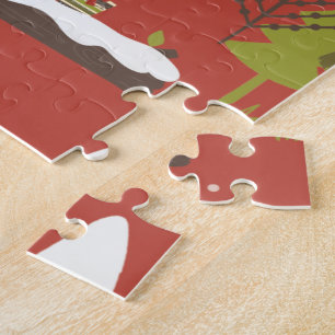 Hedgehog and Winter Bear Christmas   Jigsaw Puzzle