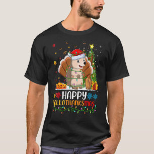 Hedgehog Animal Happy Hedgehog Hellothanksmas T-Shirt