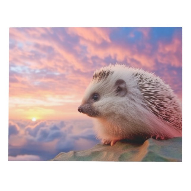 Hedgehog Animal Nature Majestic Wild Notepad (Front)
