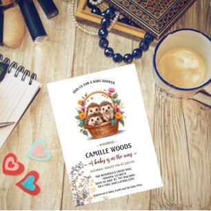 Hedgehog Baby Shower Invitation