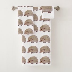 Hedgehog bath towel set