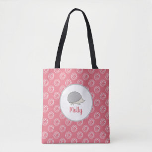 Hedgehog Be Joyful Always Personalised Tote Bag