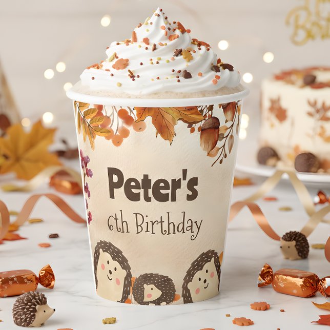 Hedgehog Birthday Paper Cups (Creator Uploaded)