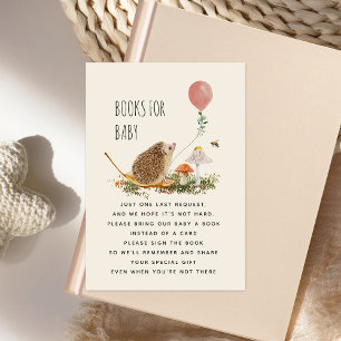 Hedgehog Books For Baby Mushrooms  Balloon Girl Invitation