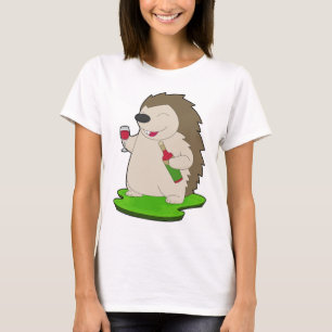 Hedgehog Bottle Red wine T-Shirt