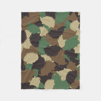 Hedgehog camouflage fleece blanket