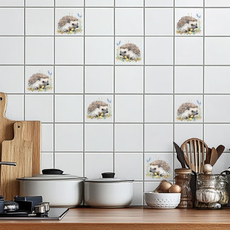 Hedgehog ceramic tile