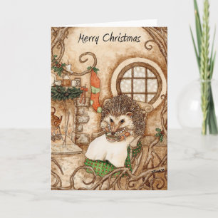 Hedgehog Christmas Part 1 Holiday Card