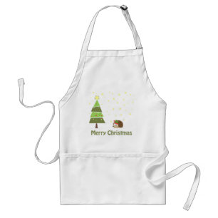 Hedgehog Christmas Scene Standard Apron