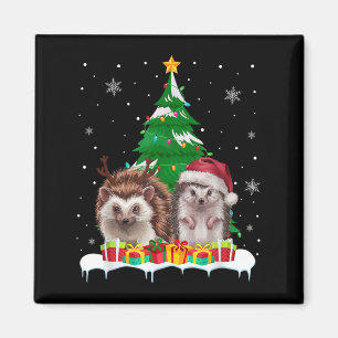 Hedgehog Christmas Tree Lights Santa Reindeer Xmas Magnet