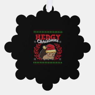 Hedgehog Christmas Ugly Christmas Xmas Gift Tree Decoration Card