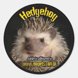 hedgehog classic round sticker