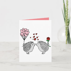 Hedgehog couple love invitation