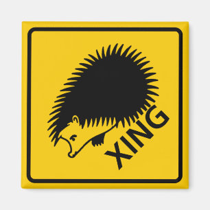 Hedgehog Crossing Highway Sign Magnet