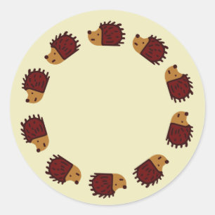 Hedgehog Crossing Stickers