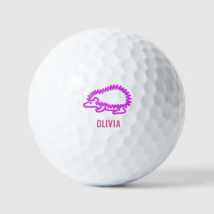 Hedgehog Cute Adorable Pretty Purple Golf Ball