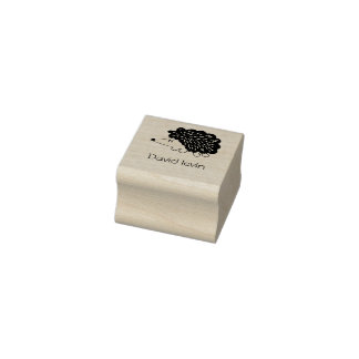 hedgehog cute kawaii custom name Wood Art Stamp