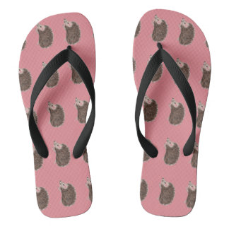Hedgehog cute Pink SIRAdesign Thongs