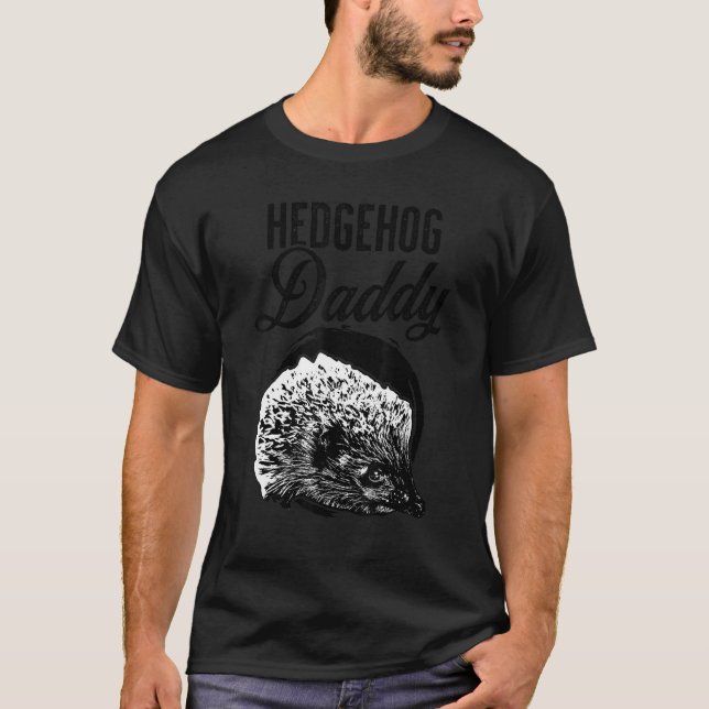 Hedgehog Daddy Father - Dad Hedgehog T-Shirt (Front)