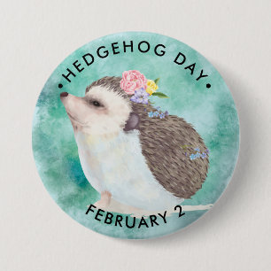 Hedgehog Day 7.5 Cm Round Badge