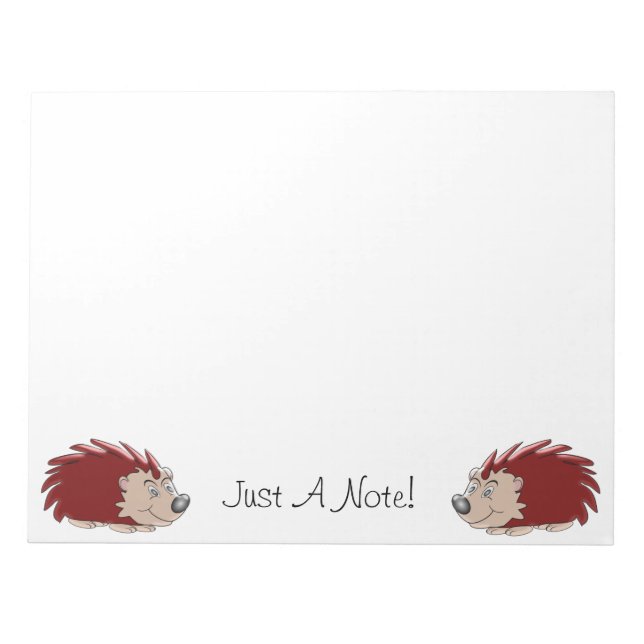 Hedgehog Design Notepad (Front)