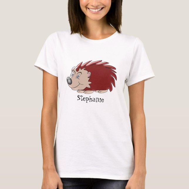 Hedgehog Design Personalised T-Shirt (Front)