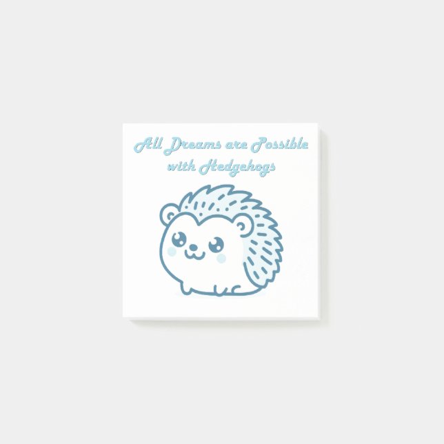 Hedgehog dream post it post-it notes (Front)